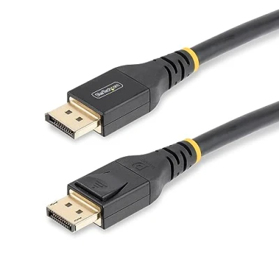 Immagine di StarTech.com Cavo DisplayPort 1.4 Attivo Certificato VESA da 10 m, DP8K con HBR3, HDR10, MST, DSC 1.2, HDCP 2.2, 8K 60Hz, 4K 120Hz DP M/M (DP14A 15M CABLE)