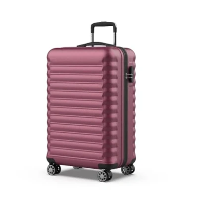 Immagine di NUMADA Valigia Media Upfly 18Kg 24&#039; ABS (63x39,5x26,8cm) con chiusura a combinazione e 4 ruote doppie 360 Resistente Leggera Interni scomparti Bordeaux