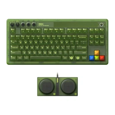 Immagine di 8Bitdo Retro 87 Mechanical Keyboard with RGB Backlight, Bluetooth/2.4G/USB C Hot Swappable Wireless Gaming for Windows and Android Xbox Edition (Officially Licensed) QWERTY English