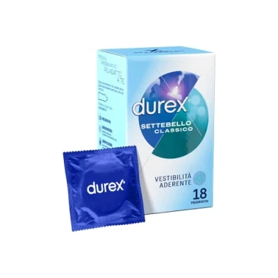 Immagine di Durex Settebello Classico, Preservativi Classici, 18 Profilattici