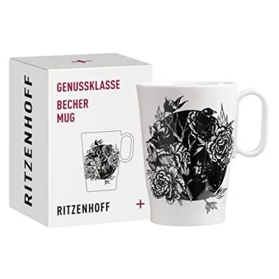 Immagine di RITZENHOFF 3731002 Tazza da caffè 330 ml Serie Genussklasse No. 2 in porcellana con motivo di uccelli Pezzo design