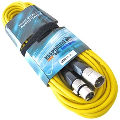Immagine di Keepdrum MC 001XX YW Cavo microfono XLR 10 m, colore: Giallo + fascetta