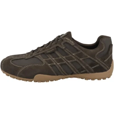 Immagine di Geox U Snake U55MNB 022EK C6006 Sneaker da uomo, in pelle, colore: Marrone, marrone scuro, 46 EU
