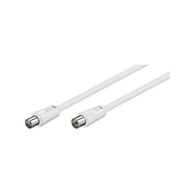 Immagine di Goobay 50719 Cavetto Coax Antenna (80 dB), Schermatura Doppia, Bianco, 3.5 m Lunghezza del Cavo