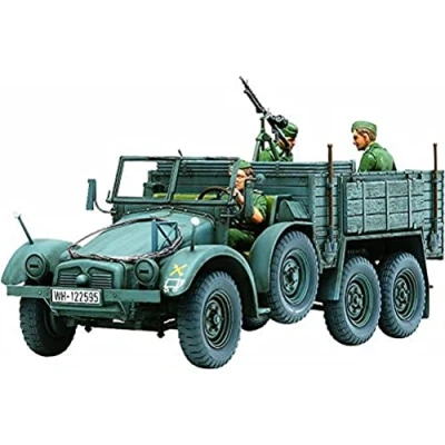 Immagine di Tamiya 300035317 Modellino Camion Leggero Tedesco Krupp Protze (3) seconda Guerra Mondiale, Scala 1:35