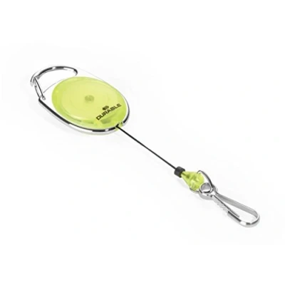 Immagine di Durable 832704 Chiocciola Yo Style, Profilo in Metallo, Filo Retrattile, Moschettone, Giallo