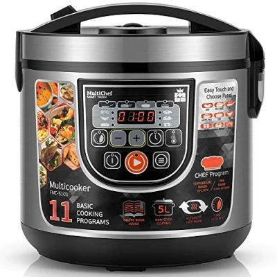 Immagine di ForMe Pentola Multiuso Cuociriso 5L I Multifunzione 860W 11 Funzioni Programmabili Funzione Keep Warm Timer di Ritardo Pannello LED Multicooker