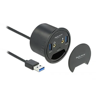 Immagine di DELOCK 62794 HUB DE INTERFAZ USB 3.2 GEN 1 (3.1 1) TYPE A 5000 MBIT/S NEGRO