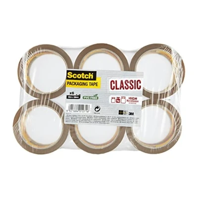 Immagine di 3M 371 Nastro da imballaggio, PPL, Trasparente, 50 mm x 66 m, 6 Rotoli