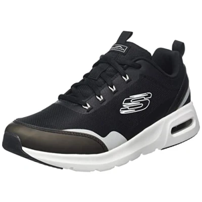 Immagine di Skechers 149945 Bkw, Sneaker Donna, Rete Nera Con Finiture Bianche, 38 EU