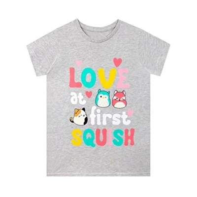 Immagine di Squishmallows Maglietta Ragazze Squish a Maniche Corte per Bambini Multicolore 12 13 Anni