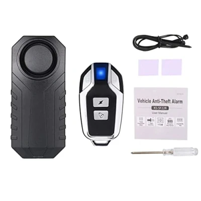 Immagine di Mengshen Allarme Bicicletta Motociclo, Antifurto Wireless, IP55 Impermeabile e 113 db (Telecomando Incluso)