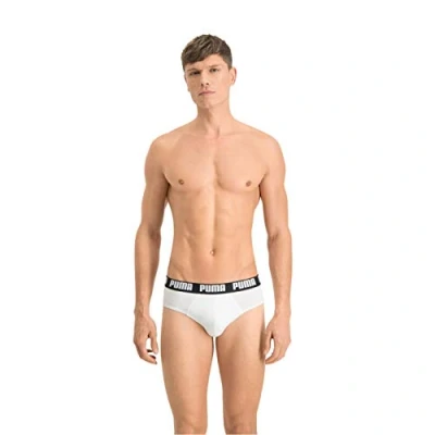 Immagine di Puma Slip Basic Brief 2PACK Bianco Nero