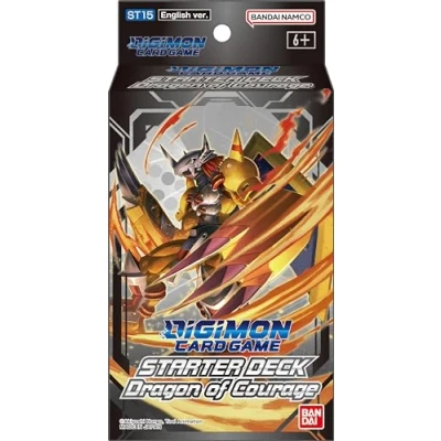 Immagine di Bandai Digimon Card Game: Starter Deck Dragon of Courage (ST15) Gioco di carte Età 6+ Giocatori 2 Tempo gioco: 30 minuti
