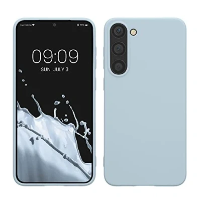 Immagine di kwmobile Custodia Compatibile con Samsung Galaxy S23 Plus Cover Back Case per Smartphone in Silicone TPU Protezione Gommata blu chiaro