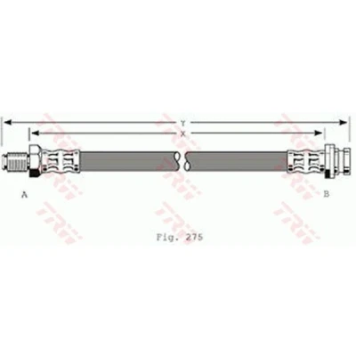 Immagine di TRW PHB381 Tubi Freno 340mm M10x1 Filetto esterno, Filettatura interna