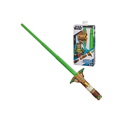 Immagine di Star Wars Lightsaber Forge, Spada Laser Giocattolo di Yoda, Colore Verde, allungabile, per Gioco Ruolo Personalizzabile, dai 4 Anni in su