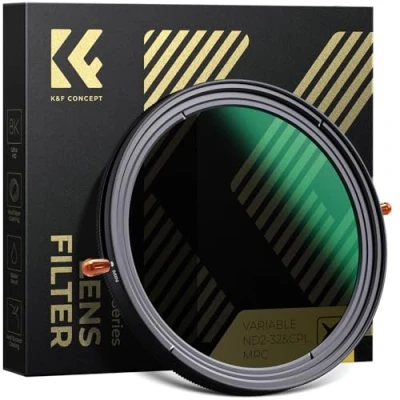 Immagine di K&amp;F Concept Nano X 2 in 1 Filtro Polarizzatore Variabile ND2 32 (1 5 Stop) Vetro Ottico con Rivestimento a 28 Strati per obiettivi 82mm