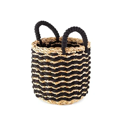 Immagine di Compactor Flora, cestino portaoggetti in alghe marine, misura piccola, diametro 20 x cm, nero/marrone, RAN10563