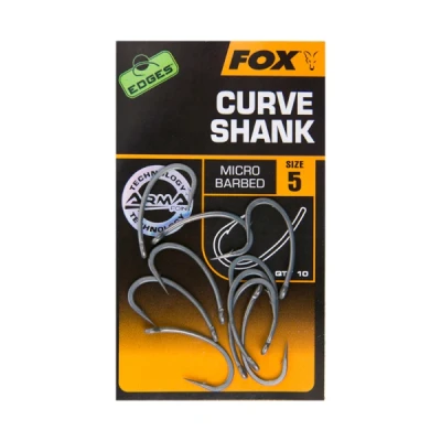 Immagine di Fox Edges Curve Shank Hooks size 5 micro barbed Ami carpfishing