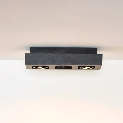 Immagine di Lucide Faretto a soffitto Xirax, 3 luci, nero
