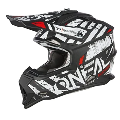 Immagine di O&#039;NEAL Casco Motocross MX Enduro Standard di sicurezza ECE 22.06, aperture ventilazione per un raffreddamento ottimale 2SRS GLITCH V.23 Adulto Nero Bianco Taglia S (55/56 cm)