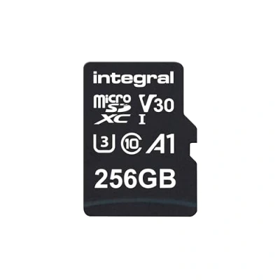 Immagine di Integral Scheda di memoria SDXC da 256 GB, video 4K, alta velocità, velocità lettura fino a 100 MB s e scrittura 50 V30 C10 U3 UHS I A1