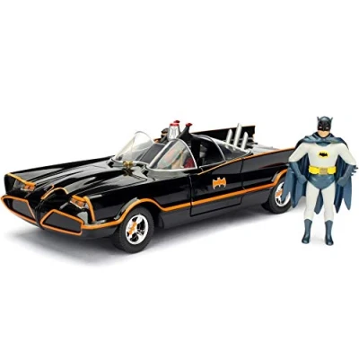 Immagine di Jada Toys 98259bk Batmobile 1966 Versione con Personaggi Scala 1/24 Nero/Rosso