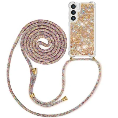 Immagine di MXKOCO Custodie Tracolla Cordini Custodia per Cellulare Girocollo Samsung Galaxy S24 Plus / S24+ Cover Tracolla/Glitter Liquido Sabbie Mobili+Crossbody TPU Bumper con Collana/Cordoncino