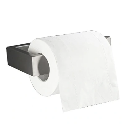 Immagine di Flybath Porta Carta Igienica SUS 304 Acciaio Inossidabile Argento Spazzolato Portarotolo da Bagno Montaggio a Parete