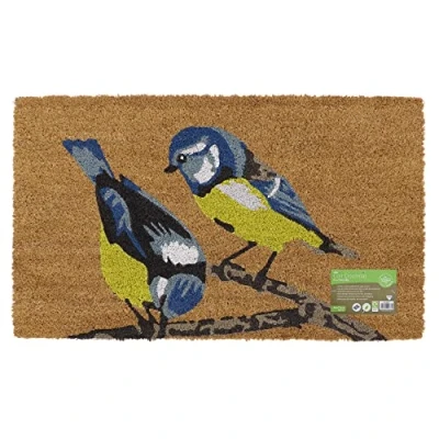 Immagine di JVL Zerbino ecologico in fibra di cocco con retro lattice, uccelli, naturale, 45 x 75 cm circa, 02 883