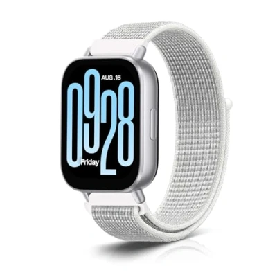 Immagine di KoGiio Nylon Cinturino Compatibile con Xiaomi Redmi Watch 5 Lite/Redmi Active/Xiaomi S4 Sport/Watch 2/Watch S3/Huawei GT 5/5 PRO/4 46mm/CMF by Nothing Pro 2 Bianco