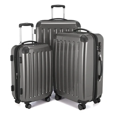 Immagine di HAUPTSTADTKOFFER Alex Set di 3 valigie, TSA, Nero brillante, (S, M &amp; L), 235 litri, Colore Titano