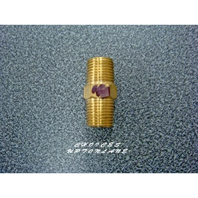 Immagine di Nipplo BSP esagonale di Ottone, maschio/maschio, BRASS, NIPPLE SIZE: 1/8&quot;