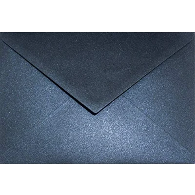 Immagine di Netuno 100 buste perlate blu scuro perlato formato C6 114x 162 mm 120g Aster Metallic Queens Blue colorate belle carta perlescente per biglietti auguri partecipazioni inviti Natale Pasqua