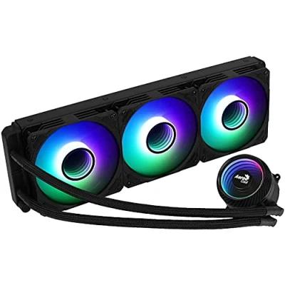 Immagine di Aerocool MIRAGEL360, Raffreddamento Liquido CPU, 3 Ventole ARGB 12cm, TDP 550W, Nero