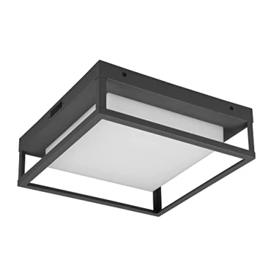 Immagine di Trio, Plafoniera, Witham incl. 1 x LED,SMD,14,0 Watt,2300+3000+4000K,1550 Lm. Finitura: Metallo, Antracite L:30,0cm, A:10,0cm Montaggio sia a parete che s,IP54,DIP Switch,