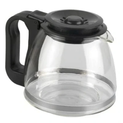 Immagine di MGE Caraffa in Vetro Caffettiera Universale Conica con Coperchio Regolabile per Macchina da Caffè Sostitutiva Manico e