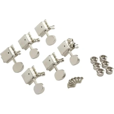 Immagine di Fender Tuning Machine per chitarre Stratocaster e Telecaster in stile vintage, confezione da 6, cromato
