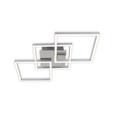 Immagine di BRILONER Leuchten 3217 018 Plafoniera a LED orientabile, dimmerabile, 30 Watt, 3900 lumen, 3000 Kelvin, di colore argento cromato