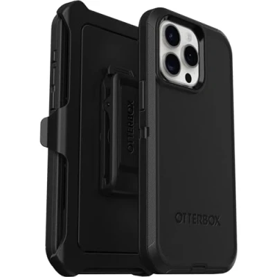 Immagine di Otterbox Defender Backcover per cellulare Apple iPhone 15 Pro Max Nero Compatibile con MagSafe, Funzione stand