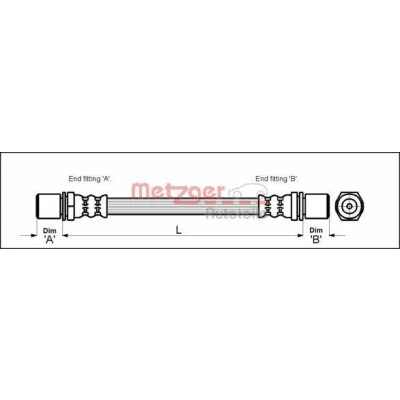 Immagine di METZGER 4112214 Tubi Freno 318 F10 x 1