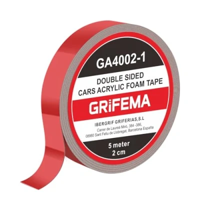 Immagine di GRIFEMA GA4002 1 Nastro biadesivo extra forte, resistente all&#039;acqua e alle alte temperature, per automobili, decorazioni esterni uffici, 20 mm x 5 m