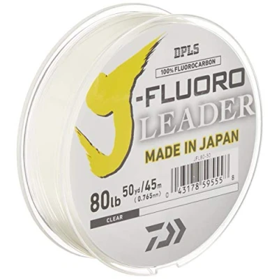 Immagine di Daiwa J Fluoro Fluorocarbon Leader 36,3 kg 45,7 m, trasparente