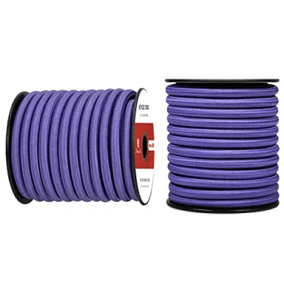 Immagine di Abma Cord Corda Elastica 8mm 10M di Gomma Cavo Elastico Marino per Teloni, Tende e Bagagli Viola