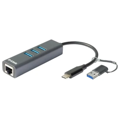 Immagine di D Link DUB 2332 4 Porte Hub combinato USB Antracite