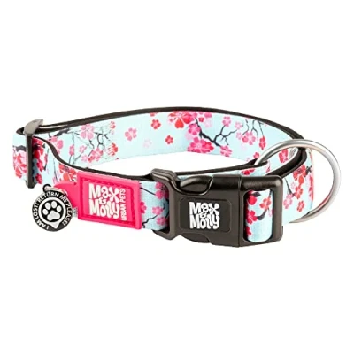 Immagine di Max &amp; Molly Collare per cani e cuccioli con fibbia elettrica, stile divertente di taglia piccola, media grande, impermeabile, confortevole, regolabile, include codice QR Gotcha