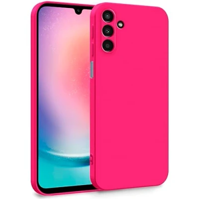 Immagine di MyGadget Cover per Samsung Galaxy A25 5G Custodia in Silicone Morbido a Doppio Strato Case con Protezione Fotocamera &amp; Fodera Interna Antigraffio Magenta Rosa