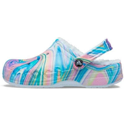 Immagine di Crocs Zoccoli Foderati con Stampa Baya, Unisex Adulto, Blu Minerale Multi, 46 EU