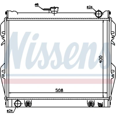 Immagine di NISSENS 64728 Radiatore motore Alluminio 402 498 26 Alette di raffreddamento saldate TOYOTA: HILUX 5 Pick up, 4 up